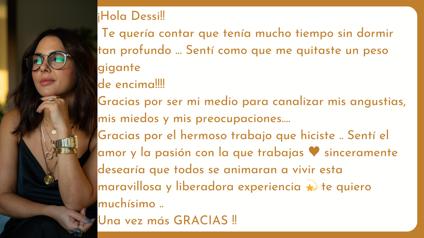 Hola Dessiree✨ ¡Las sesiones con Dessiree son extraordinarias y de muy alto valor! Las recomiendo 100%.👏 ¡A mí me han cambiado la vida por completo! Desde mi primera sesión, he podido experimenta (4)